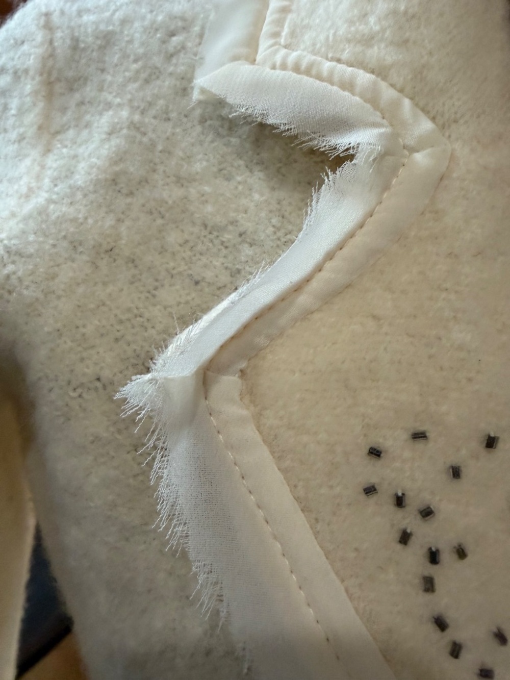Luxury Lightweight Intricate detailing "Sleeping On Snow" Blazer S - Picture 7 of 13